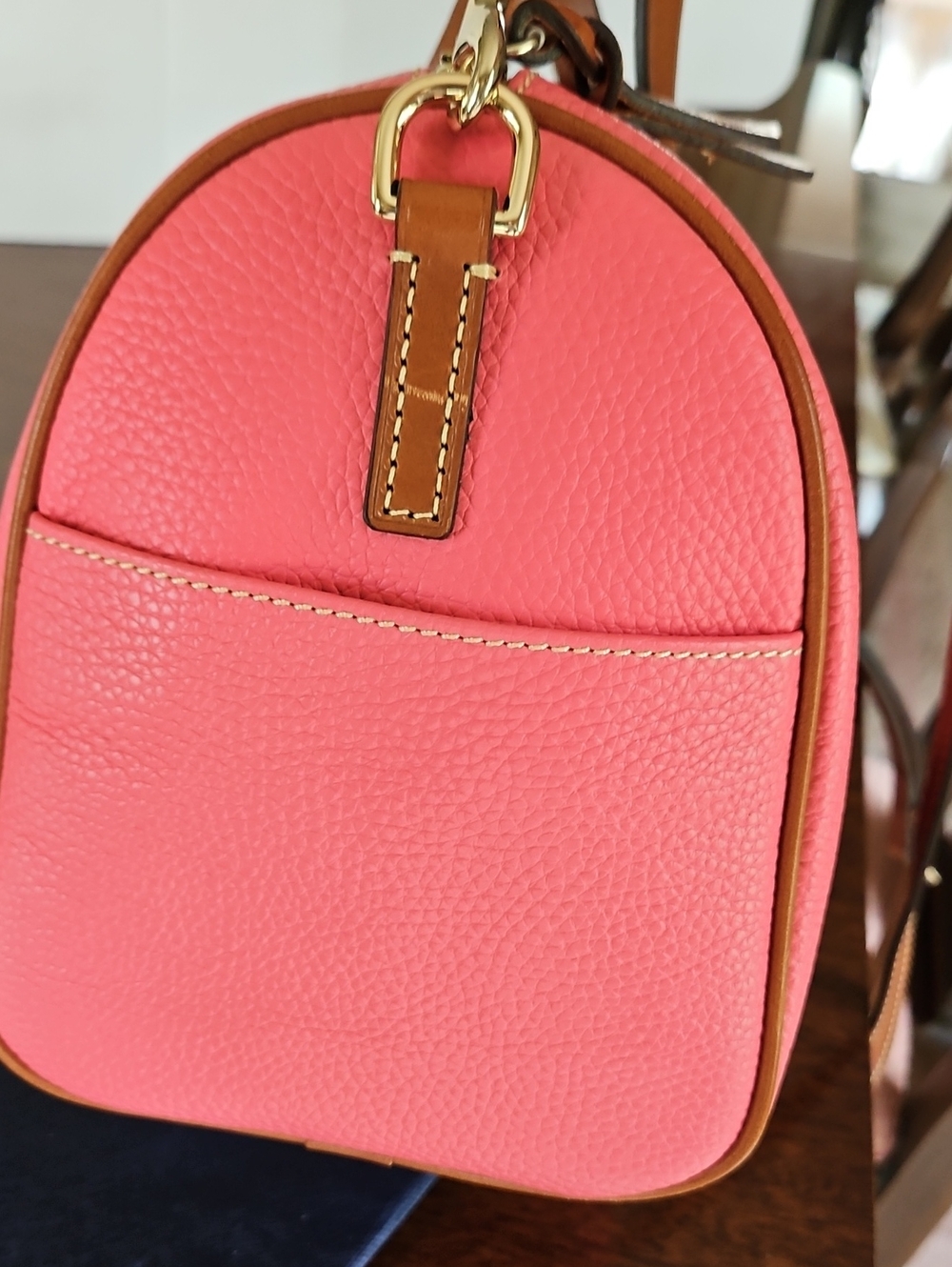 Dooney & Bourke Light Pink Olivia Leather Satchel Bag - Picture 14 of 16